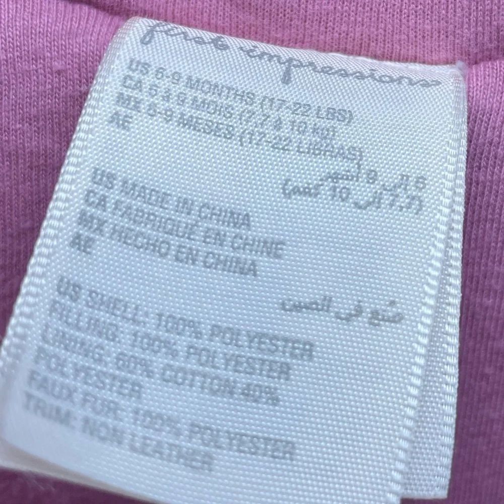 First Impressions 6-9 Month Bunting Suit Baby Girl 6 Month 6-9m Fall Winter Pink - Picture 8 of 8